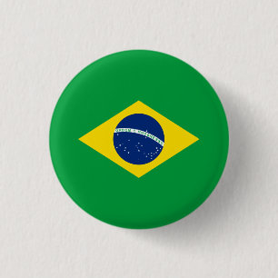 ブラジル国旗、ブラジル国旗 缶バッジ