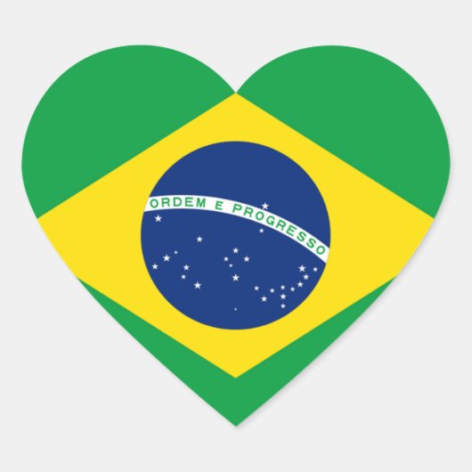 ブラジル国旗、ブラジル ハートシール (正面)