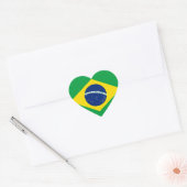 ブラジル国旗、ブラジル ハートシール (封筒)