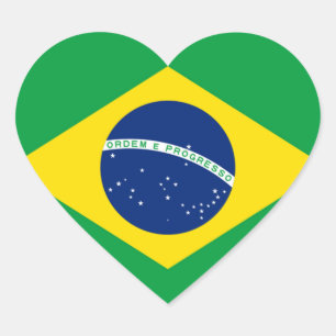 ブラジル国旗、ブラジル ハートシール
