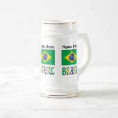 ブラジル国旗 ブラジル 個人名入れ ビールジョッキ (正面右)
