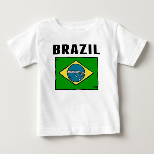 ブラジル国旗 ベビーTシャツ (正面)