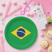 ブラジル国旗 ペーパープレート (パーティー)