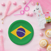 ブラジル国旗 ペーパープレート (パーティー)