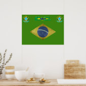 ブラジル国旗 ポスター (キッチン)