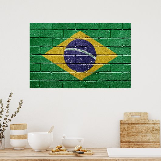 ブラジル国旗 ポスター (キッチン)