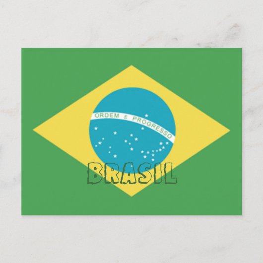 ブラジル国旗 ポストカード (正面)