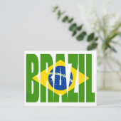 ブラジル国旗 ポストカード (スタンド正面)