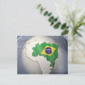ブラジル国旗 ポストカード (スタンド正面)