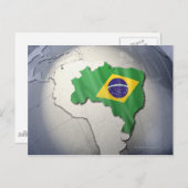 ブラジル国旗 ポストカード (正面/裏面)