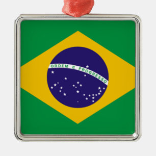 ブラジル国旗 メタルオーナメント