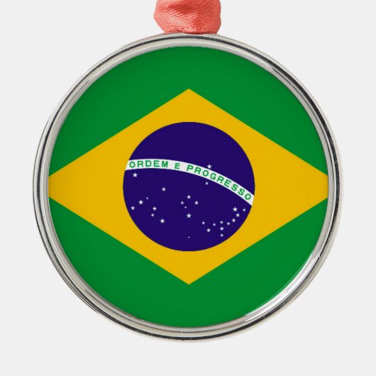 ブラジル国旗 メタルオーナメント (正面)