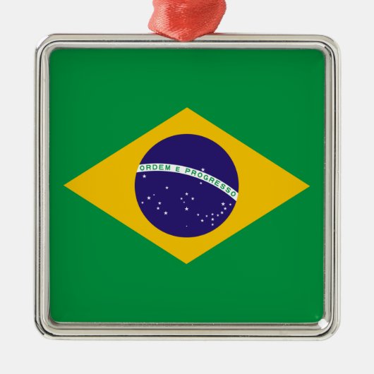 ブラジル国旗 メタルオーナメント (正面)