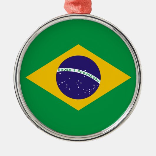 ブラジル国旗 メタルオーナメント (正面)