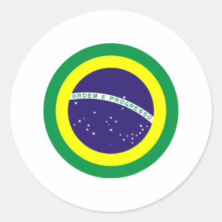 ブラジル国旗 ラウンドシール