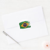 ブラジル国旗 ラウンドシール (封筒)