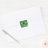 ブラジル国旗 ラウンドシール (封筒)