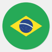 ブラジル国旗 ラウンドシール (正面)