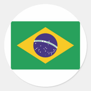 ブラジル国旗 ラウンドシール
