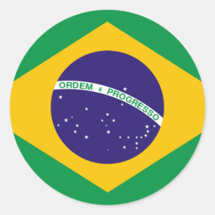 ブラジル国旗 ラウンドシール