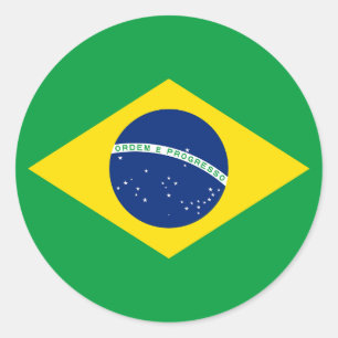 ブラジル国旗 ラウンドシール