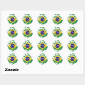 ブラジル国旗 ラウンドシール (シート)