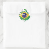 ブラジル国旗 ラウンドシール (バッグ)