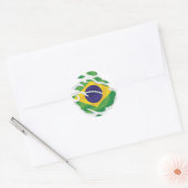 ブラジル国旗 ラウンドシール (封筒)