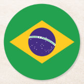 ブラジル国旗 ラウンドペーパーコースター (正面)