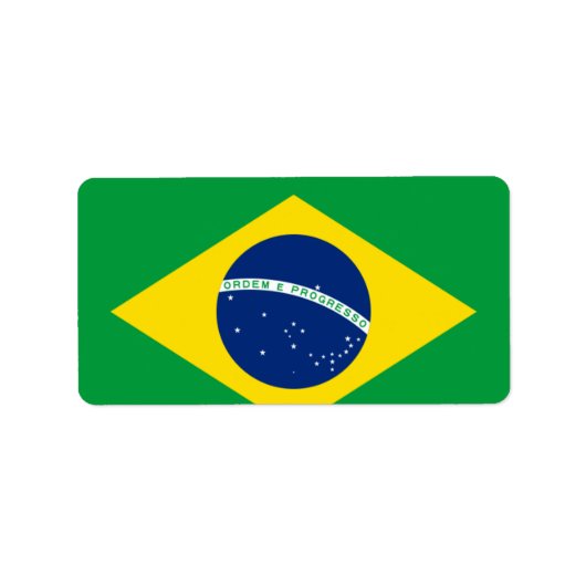 ブラジル国旗 ラベル (正面)