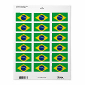 ブラジル国旗 ラベル (フルシート)