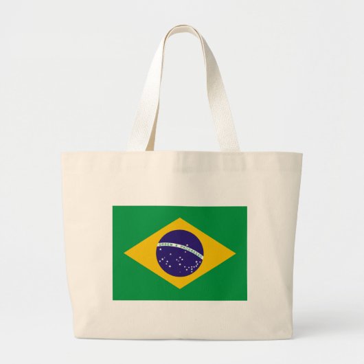 ブラジル国旗 ラージトートバッグ (正面)