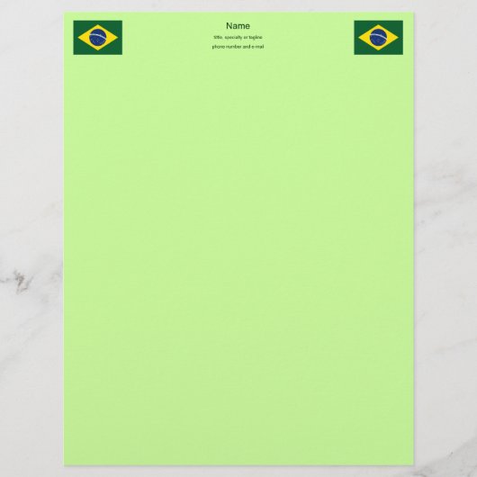 ブラジル国旗 レターヘッド (正面)