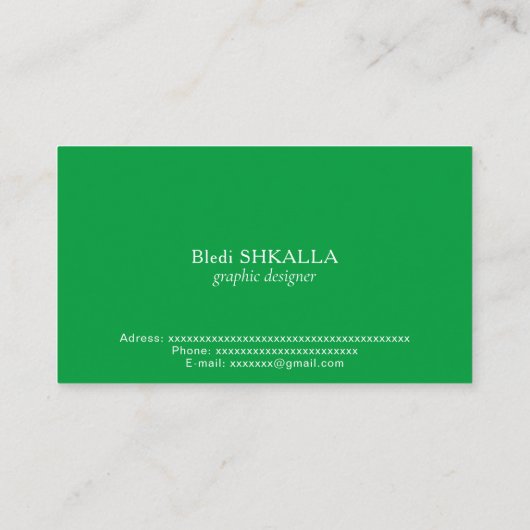 ブラジル国旗 名刺 (裏面)