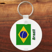 ブラジル国旗（名前） キーホルダー (正面)
