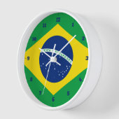 ブラジル国旗 壁時計 (傾斜)