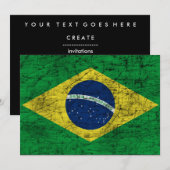 ブラジル国旗 招待状 (正面/裏面)