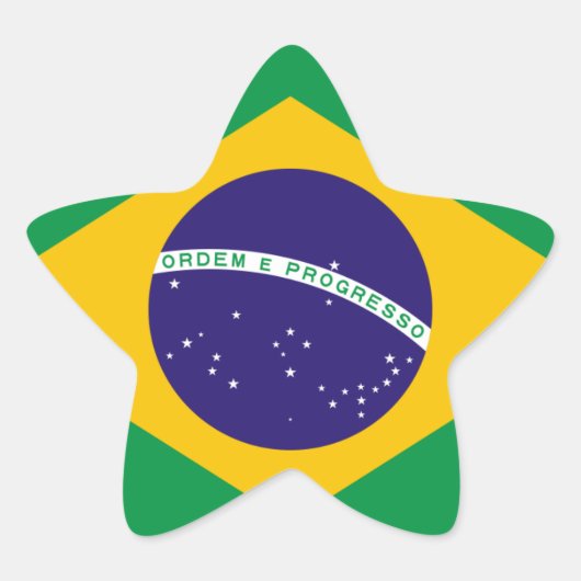 ブラジル国旗 星シール (正面)