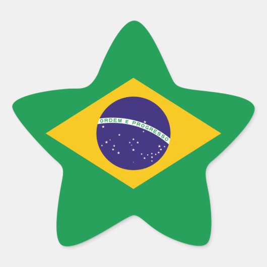 ブラジル国旗 星シール (正面)