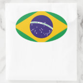 ブラジル国旗 楕円形シール (バッグ)