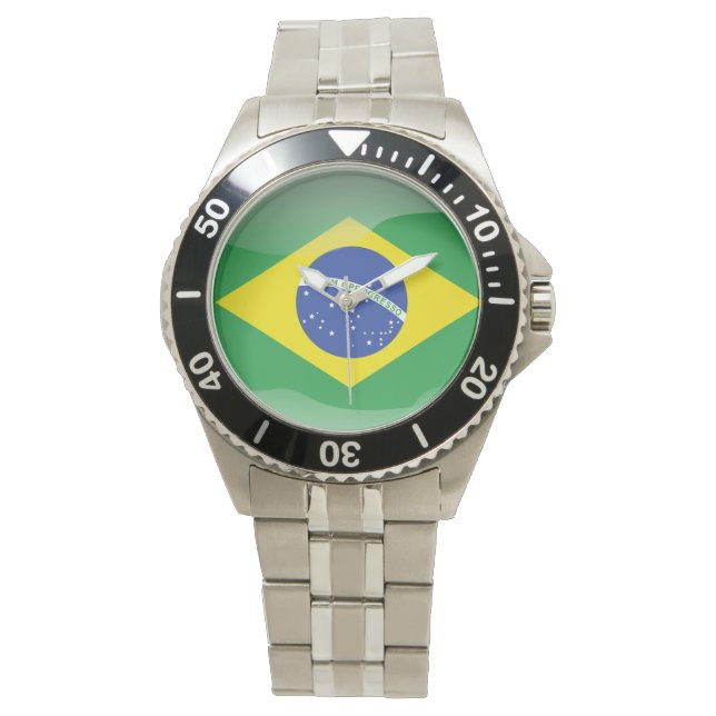 ブラジル国旗 腕時計 (正面)