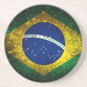 ブラジル国旗・花火 コースター