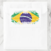 ブラジル国旗 長方形シール (バッグ)