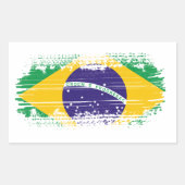 ブラジル国旗 長方形シール (正面)