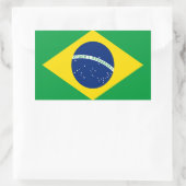 ブラジル国旗 長方形シール (バッグ)
