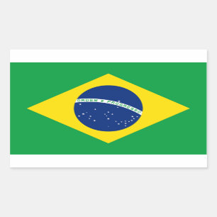 ブラジル国旗 長方形シール