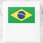 ブラジル国旗 長方形シール (バッグ)