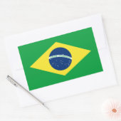ブラジル国旗 長方形シール (封筒)