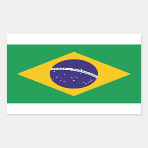 ブラジル国旗 長方形シール