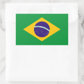 ブラジル国旗 長方形シール (バッグ)